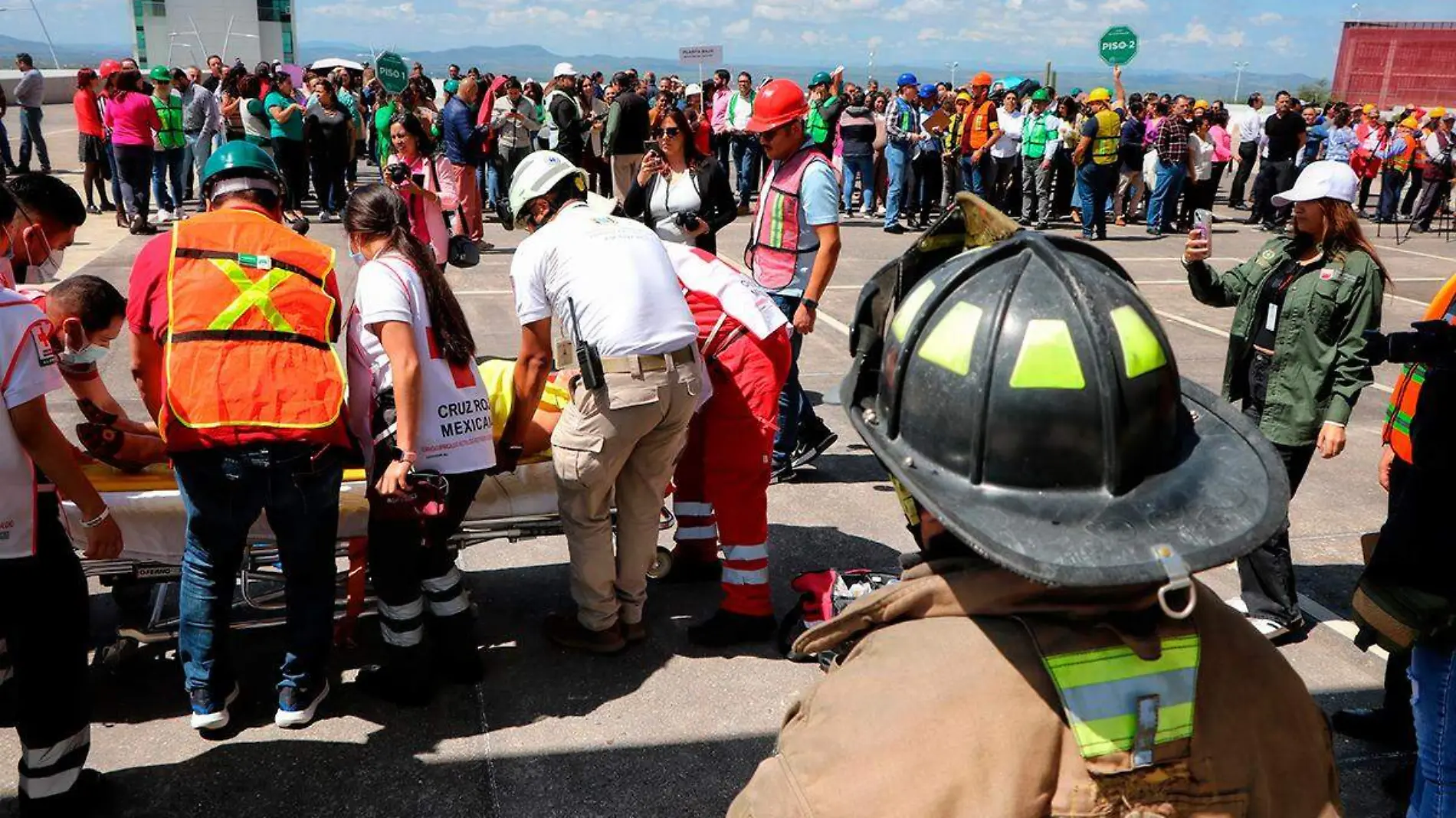 Simulacro en Ciudad Administrativa